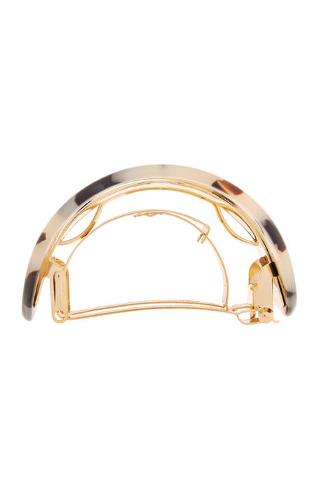 Cutout Oval Ponytail Barrette - Classic