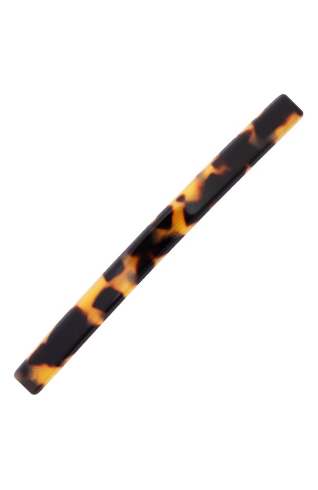 Long, French barrette ideal for fine to medium hair - Long &amp; Skinny Barrette, Tokyo, Tortoise Shell.