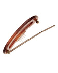 Mini Oval Tige Boule Barrette - French Classic