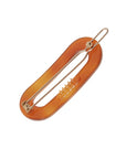Mini Oval Tige Boule Barrette - French Classic