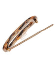 Small hair clip featuring a ball and post clasp, ideal for fine hair or small sections - Mini Oval on Tige Boule Barrette, Lasco.