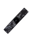 Medium, French barrette ideal for most hair types - Classic Rectangle Barrette, Nacro Black, marbled pearlescent black.
