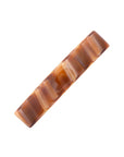 Medium, French barrette ideal for most hair types - Classic Rectangle Barrette, Caramel Horn, warm caramel and amber.