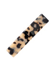 Medium, French barrette ideal for most hair types - Classic Rectangle Barrette, Ivory Tokyo, Ivory Tortoise Shell.