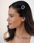 New Cutout Oval Tige Boule Barrette - Classic