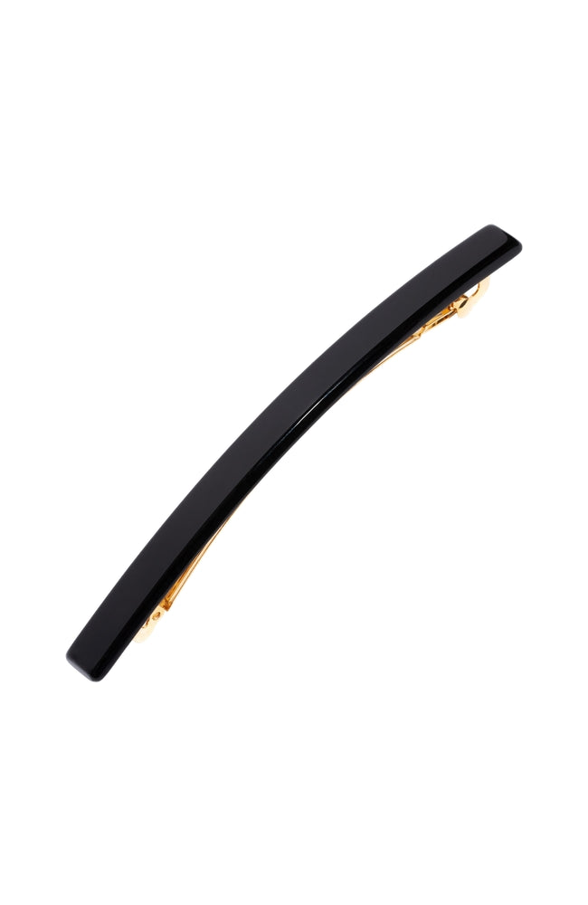 France Luxe long, classic black barrette for women - Long &amp; Skinny Barrette, Black.