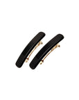 Mini Rectangle Barrette Pair - Classic