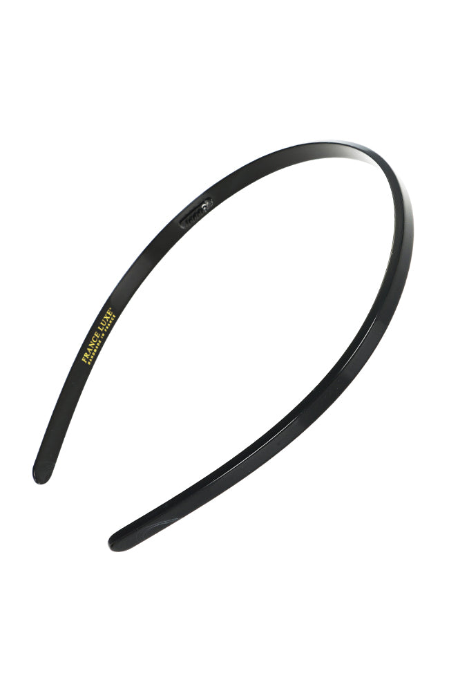 France Luxe thin, classic black headband for women - 1/4" Ultracomfort Headband, Black.