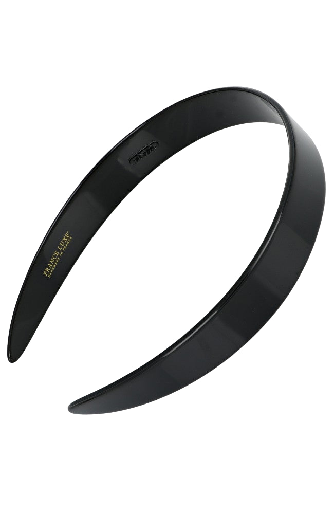France Luxe wide, classic black headband for women - 3/4" Headband, Black.