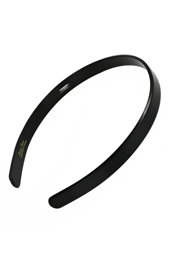 France Luxe comfortable, classic black headband for women - 1/2" Ultracomfort Headband, Black.