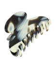 France Luxe medium, horn inspired blend of cream and black claw hair clip for women - Couture French Claw Clip, Black Horn.