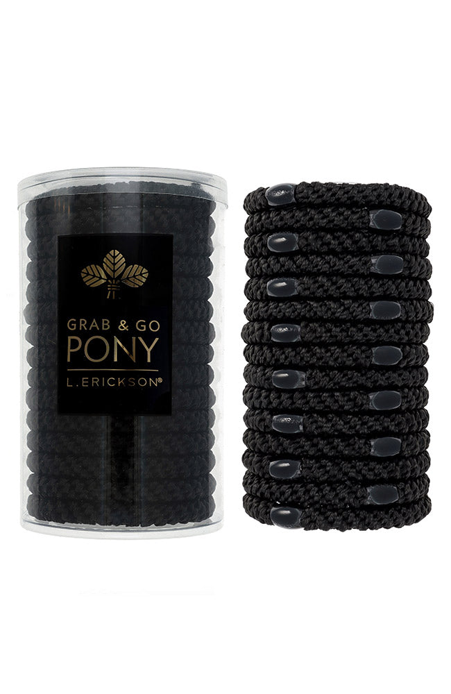 thick black hair ties great for thick hair - L. Erickson Grab &amp; Go Ponytail Holder