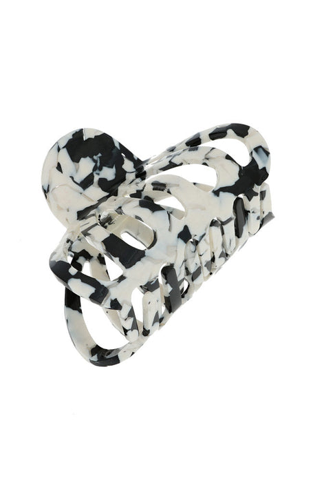 Black & white cutout claw hair clip for women, Jude Jaw by L. Erickson