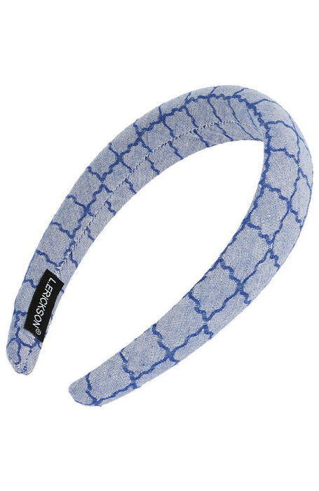 Blue padded headband for women, Helena Headband by L. Erickson