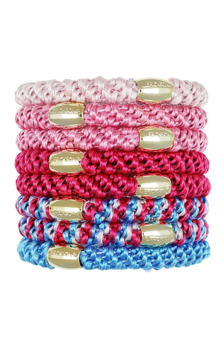 Grab & Go Pony, 8 Pack Hair Ties - Metallic Bead