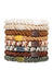 Thick, brown neutral hair ties by L. Erickson, 8 pack includes white, beige, gold, brown, dark green.