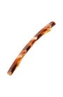 France Luxe long, warm caramel and amber barrette for women - Long & Skinny Barrette, Caramel Horn.