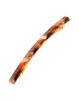 France Luxe long, warm caramel and amber barrette for women - Long & Skinny Barrette, Caramel Horn.