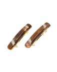 Mini Rectangle Barrette Pair - Classic