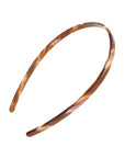 France Luxe thin, warm caramel and amber headband for women - 1/4" Ultracomfort Headband, Caramel Horn.