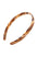 France Luxe comfortable, warm caramel and amber headband for women - 1/2" Ultracomfort Headband, Caramel Horn.