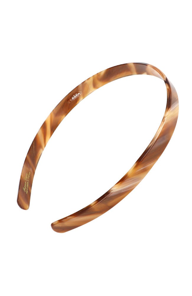 France Luxe comfortable, warm caramel and amber headband for women - 1/2" Ultracomfort Headband, Caramel Horn.