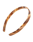 France Luxe comfortable, warm caramel and amber headband for women - 1/2" Ultracomfort Headband, Caramel Horn.