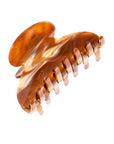 France Luxe medium, warm caramel and amber claw hair clip for women - Couture French Claw Clip, Caramel Horn.