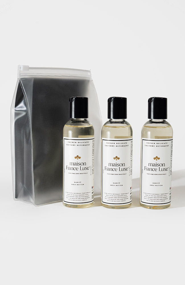 Delicate Laundry Detergent Travel 3 pack by Maison France Luxe, luxury home essentials made in France