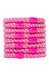 Thick, fuchsia pink hair ties by L. Erickson, 8 pack