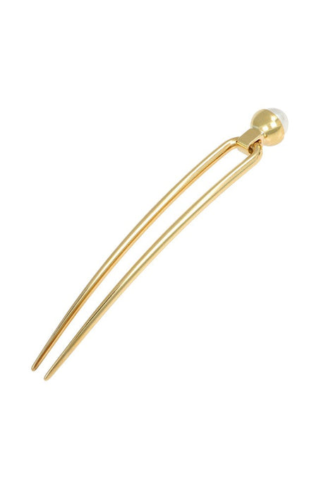 Gold & Pearl Hair Pin for thick hair, Daphne Chignon | L. Erickson ...