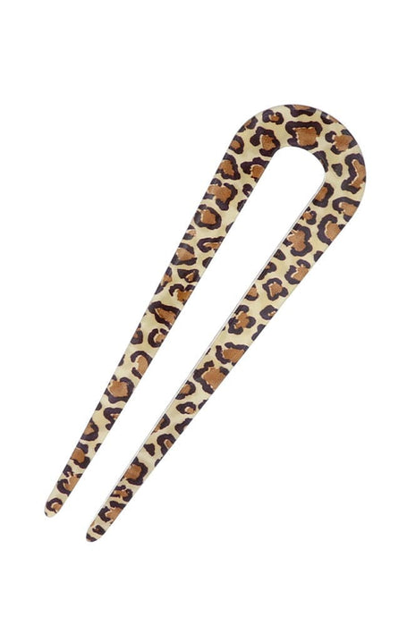 Skinny Flex Chignon Hair Pin - Golden Leopard