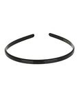 Thin headband for women, polished smooth black cellulose acetate. Timeless and comfortable.