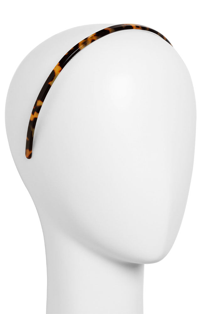 Thin headband features gentle, no-slip teeth, ideal for all hair types - 1/4" Ultracomfort Headband, Tokyo, Tortoise Shell.