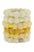 L. Erickson hair ties, 6 pack thick, bubble knit ponytail holders, yellow soft bands.