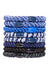 Thick, blue hair ties by L. Erickson, 8 pack