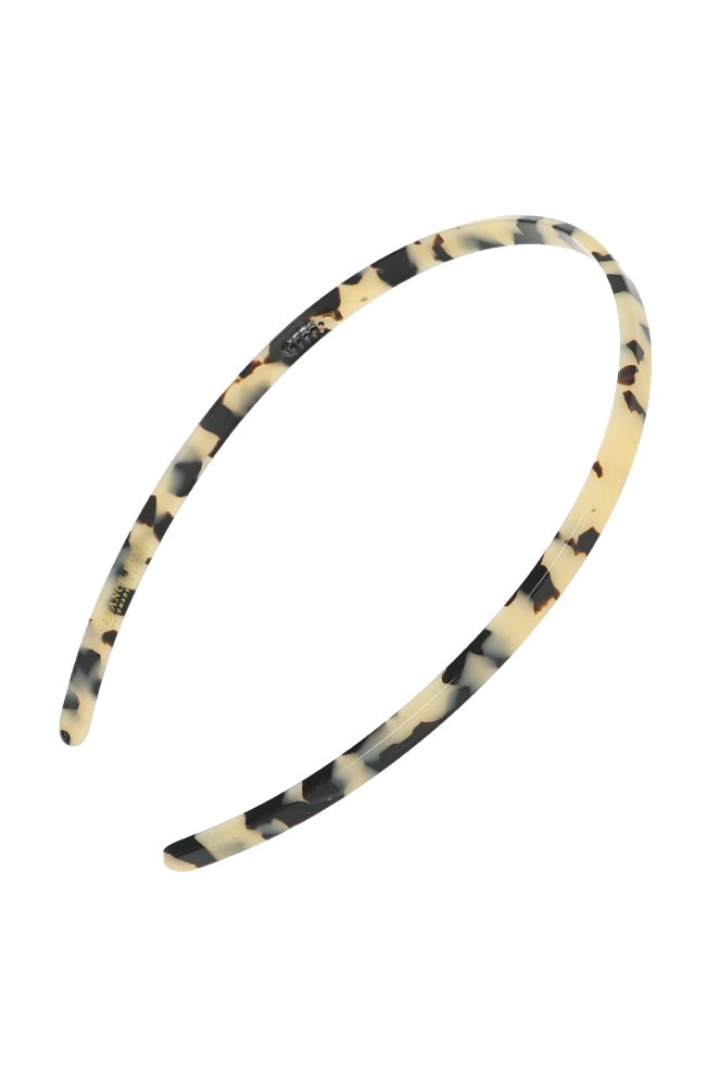 France Luxe thin, Ivory Tortoise Shell headband for women - 1/4" Ultracomfort Headband, Ivory Tokyo.
