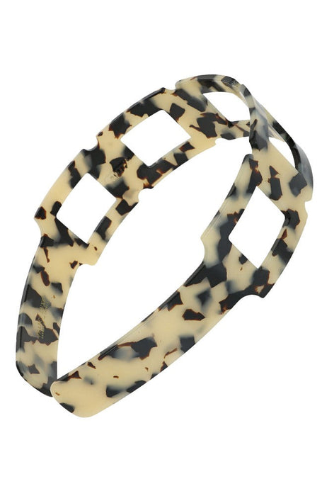 Wide sophisticated headband for women, Ivory Tokyo Cutout Headband by France Luxe