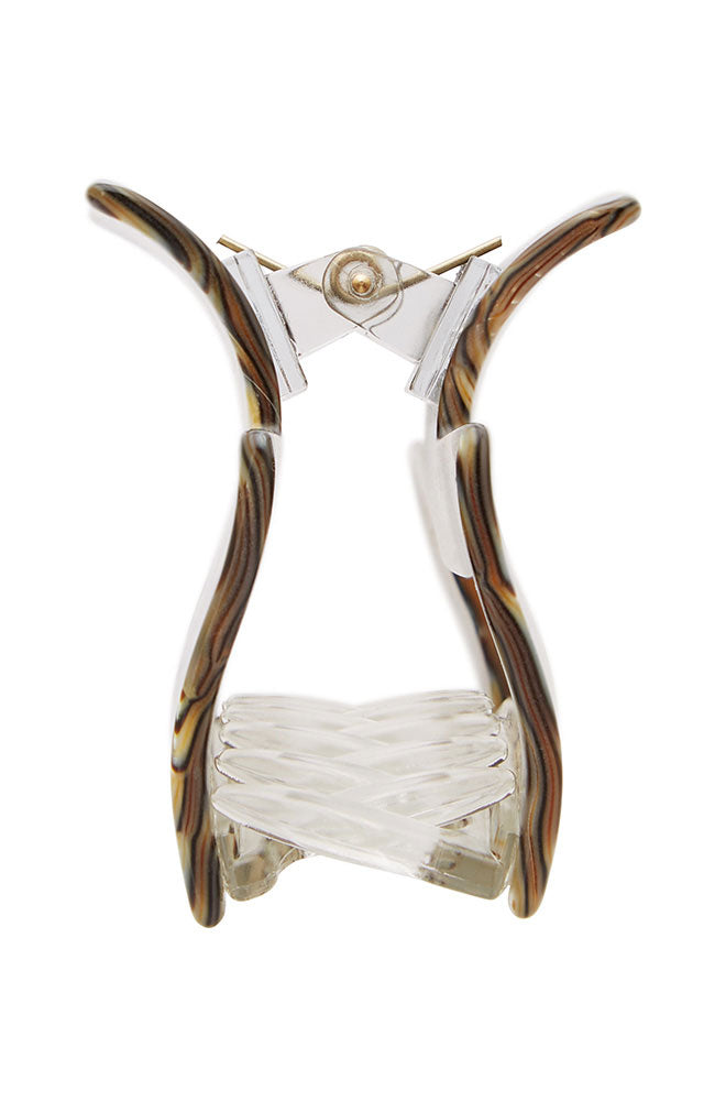 Large Cutout Rectangle Claw Clip - Classic