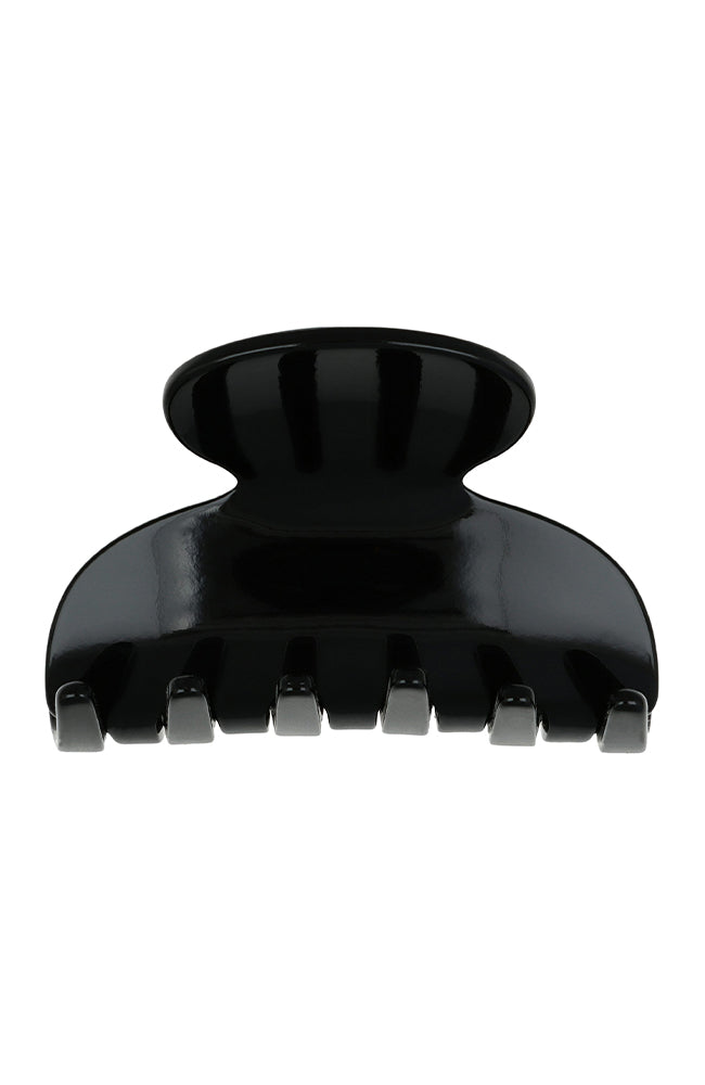 Small, French claw hair clip ideal for fine hair or small sections - Small Couture French Claw Clip, Black, classic black.