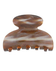 Small, French claw hair clip ideal for fine hair or small sections - Small Couture French Claw Clip, Caramel Horn, warm caramel and amber.