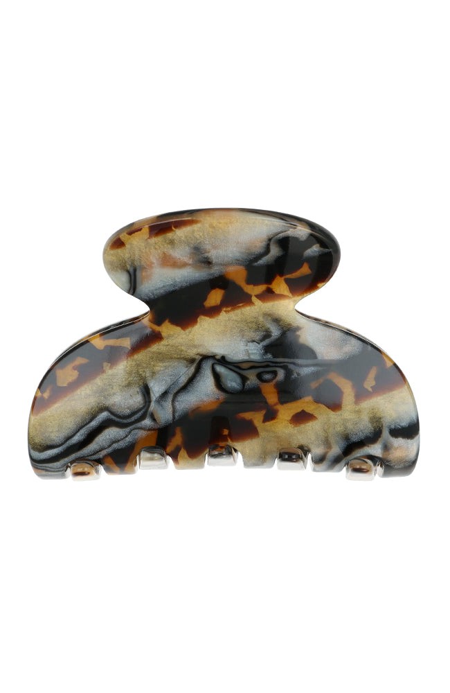 Small, French claw hair clip ideal for fine hair or small sections - Small Couture French Claw Clip, Lasco, golden sand and rich brown.