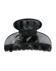 Small, French claw hair clip ideal for fine hair or small sections - Small Couture French Claw Clip, Nacro Black, marbled pearlescent black.
