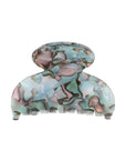 Small, French claw hair clip ideal for fine hair or small sections - Small Couture French Claw Clip, South Sea, light blue, faux shell.