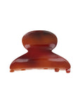 Mini, French claw hair clip ideal for fine hair or small sections - Mini Couture French Claw Clip, Tortoise, rich amber and mahogany brown.