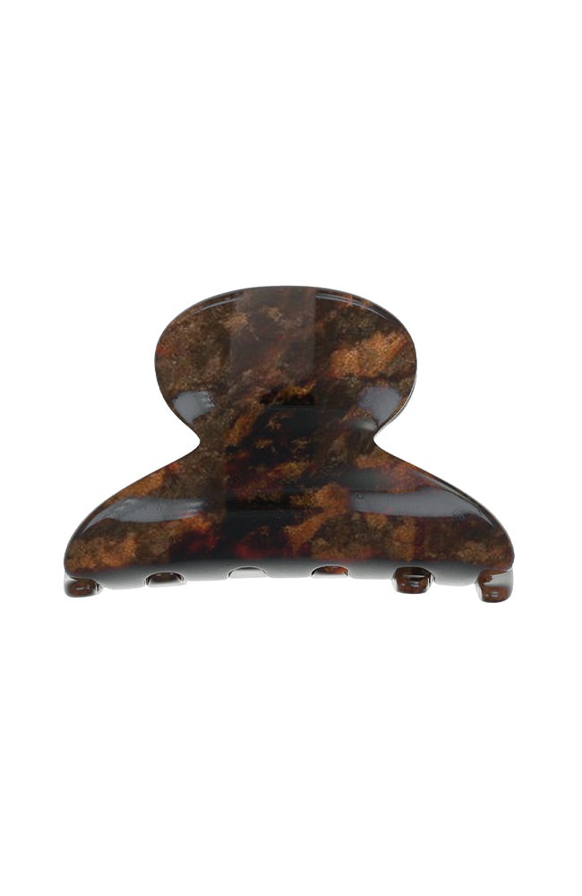Mini, French claw hair clip ideal for fine hair or small sections - Mini Couture French Claw Clip, Mojave, metallic burnt sienna and deep chestnut.