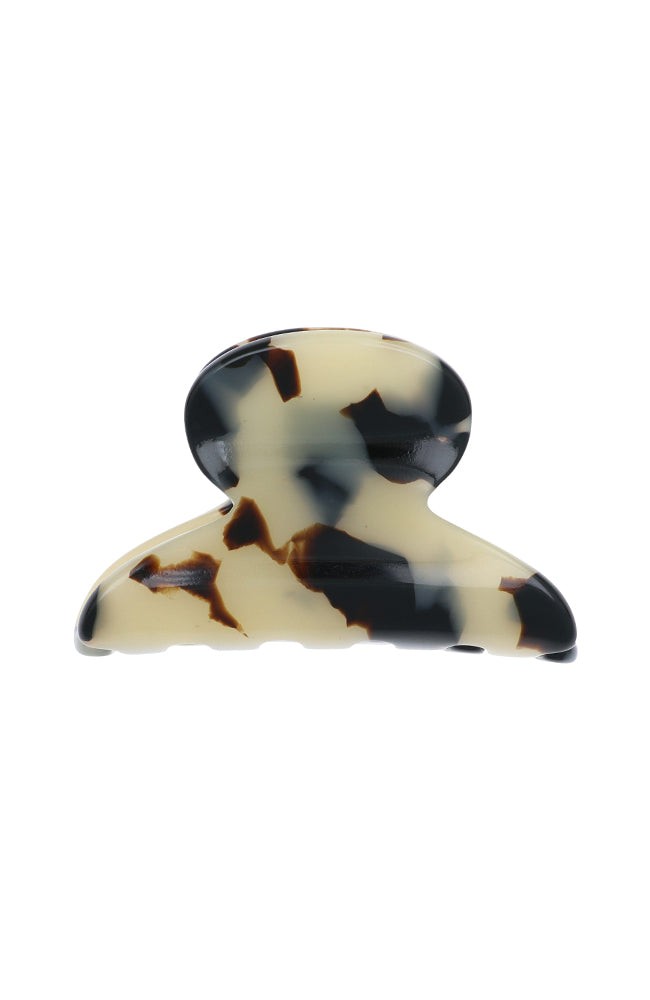 Mini, French claw hair clip ideal for fine hair or small sections - Mini Couture French Claw Clip, Ivory Tokyo, Ivory Tortoise Shell.