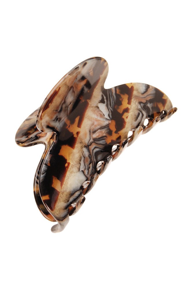 France Luxe medium, golden sand and rich brown claw hair clip for women - Couture French Claw Clip, Lasco.