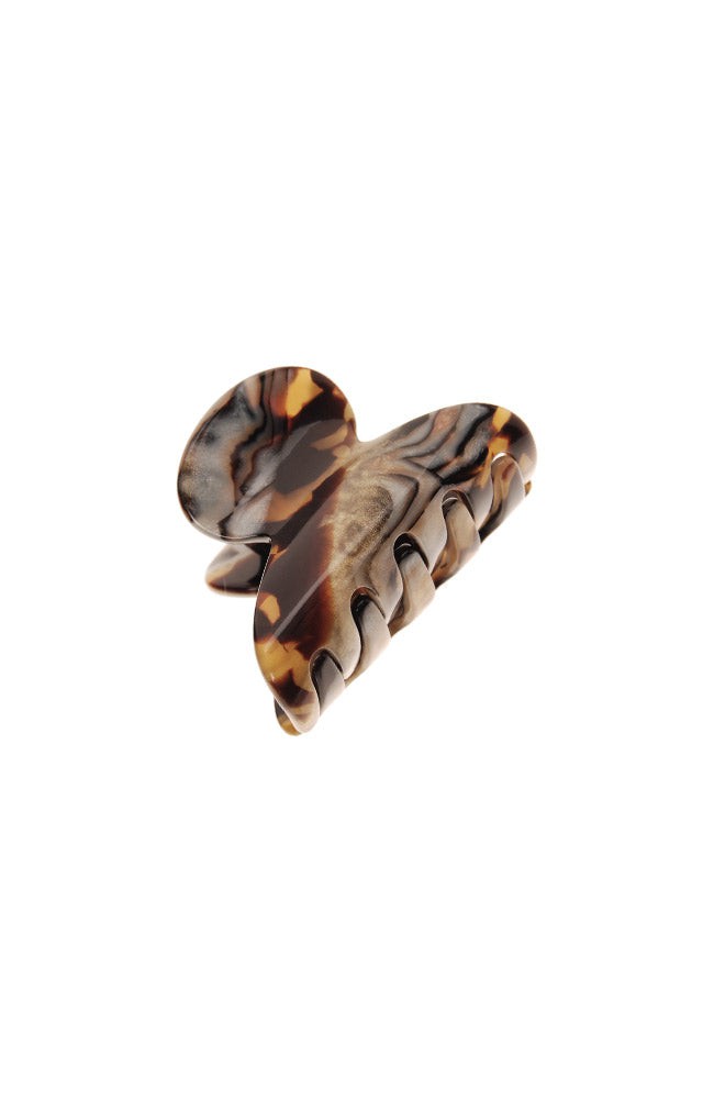 France Luxe mini, golden sand and rich brown claw hair clip for women - Mini Couture French Claw Clip, Lasco.