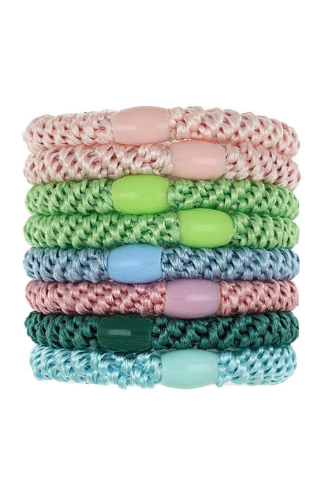 Thick hair ties for damage free ponytail, L. Erickson Grab & Go Ponytail Holders - Lollipop pastels